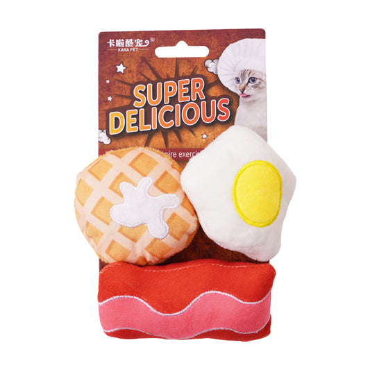 Delicious Food Catnip Plush Pet Toy Set